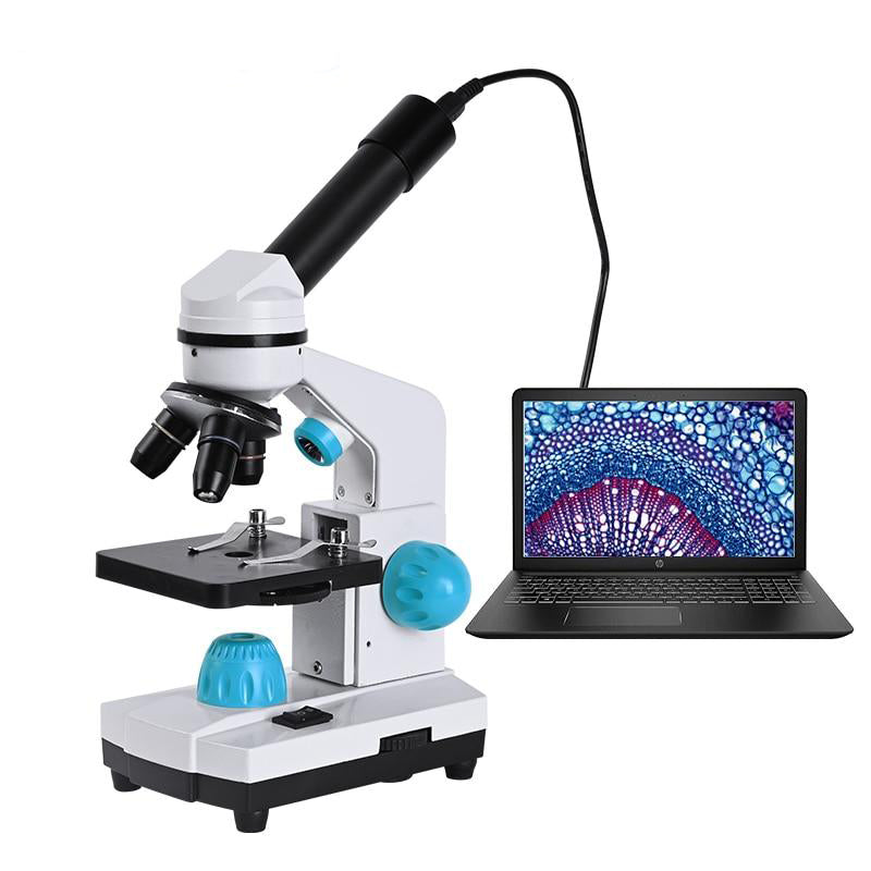 Zoom 2000x Biological HD Microscope +13PCS Accessories+ electronic eyepiece monocular Student  laboratory Lab education LED USB