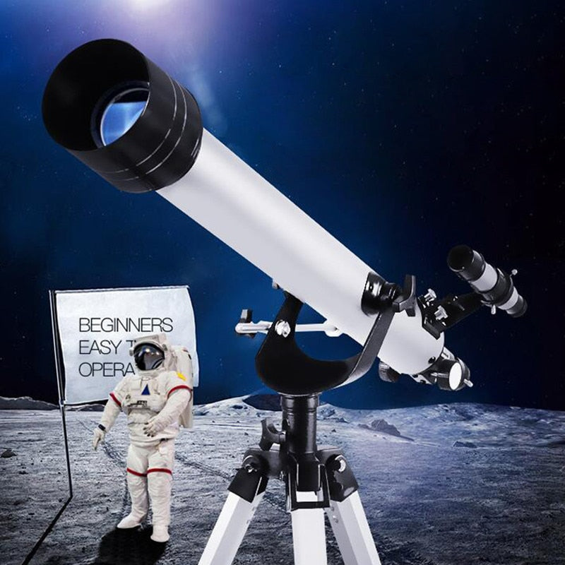 F60700 525x High Magnification Astronomical Refractive Telescope 3Pcs Eyepieces And Tripod Space Observation Spotting Scope Gift