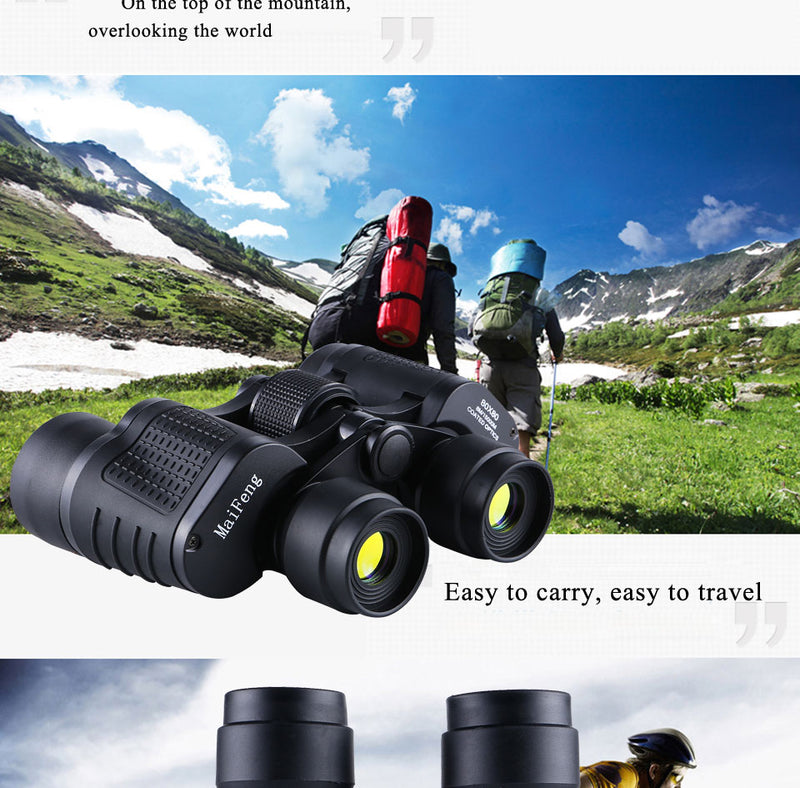 High Power HD Professional Binoculars 80x80 10000M Hunting Telescope Optical LLL Night Vision for Hiking Travel High Clarity