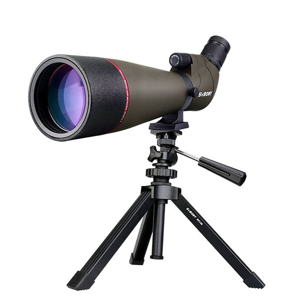 Svbony Spotting Scope 20-60X80 Zoom Refractor Telescope Multi-Coated Silver Prism Waterproof Outdoor Optics with Tripod SV13