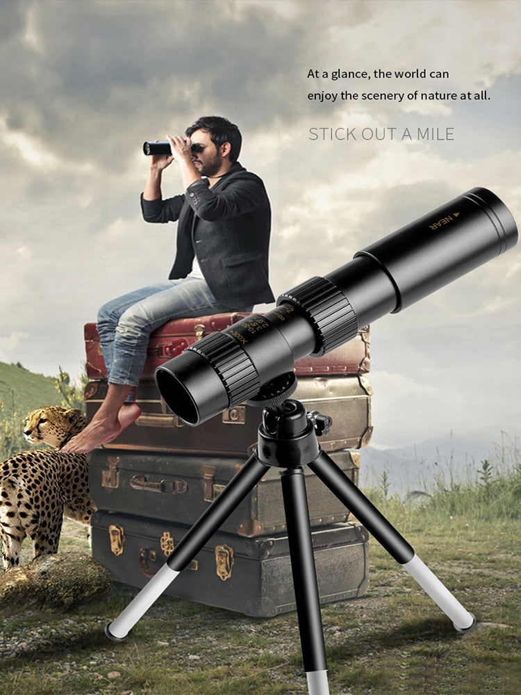 4k 10-300x40mm Super Telephoto Zoom Monocular Telescope With Tripod & Clip Mobile Phone Accessories