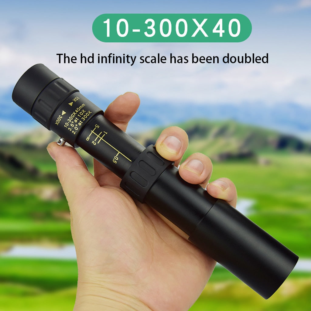 4k 10-300x40mm Super Telephoto Zoom Monocular Telescope With Tripod & Clip Mobile Phone Accessories