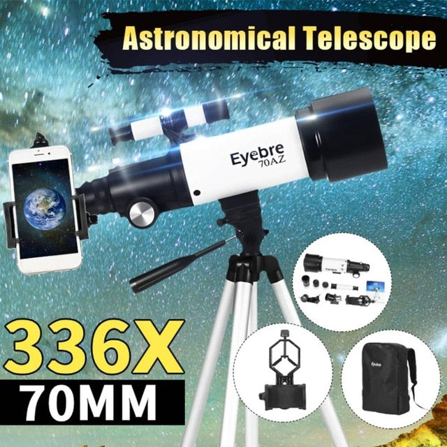 Professional Astronomical Telescope Monocular 150X Refractive Space Telescope Outdoor Travel Spotting Scope with Tripod