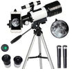 Professional Astronomical Telescope Monocular 150X Refractive Space Telescope Outdoor Travel Spotting Scope with Tripod