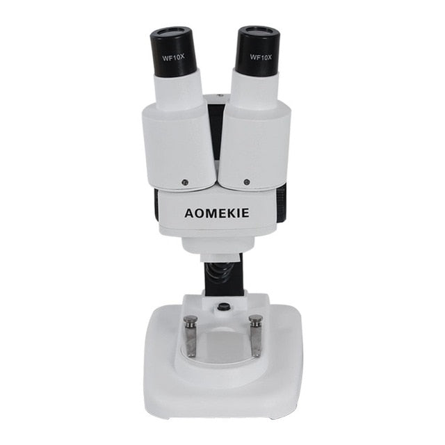 AOMEKIE 20X Stereo Microscope Binocular with LED for PCB Soldering Tool Mobile Phone Repair Slides Mineral Watching Microscopio